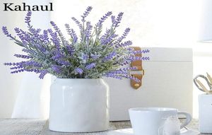 kunstmatige plastic lavendel bloemen boeket provence decoratie nep plant zijden bloem voor bruiloft thuis tafel centerpieces decor9824328