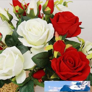 Artificielle Rose Soie Artisanat Fleurs Real Touch Fleurs Pour La Fête De Mariage Chambre Décoration livraison gratuite HR014