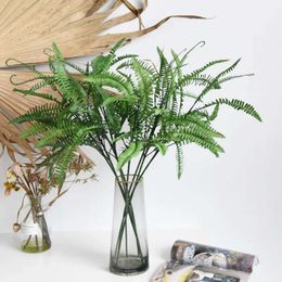 Plantes artificielles à feuilles simples, branches persanes vertes, feuilles de fougère pour arrière-plan de mariage, Arrangement floral, décor de jardin