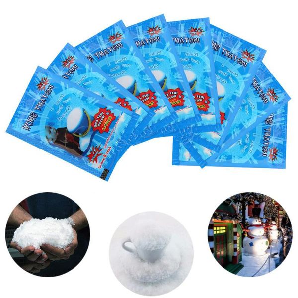 Flocons de neige artificielle Fake Magic Magic Snow Powder for Home Wedding Now Noël Décorations de Noël Festival Fournitures de fête en gros