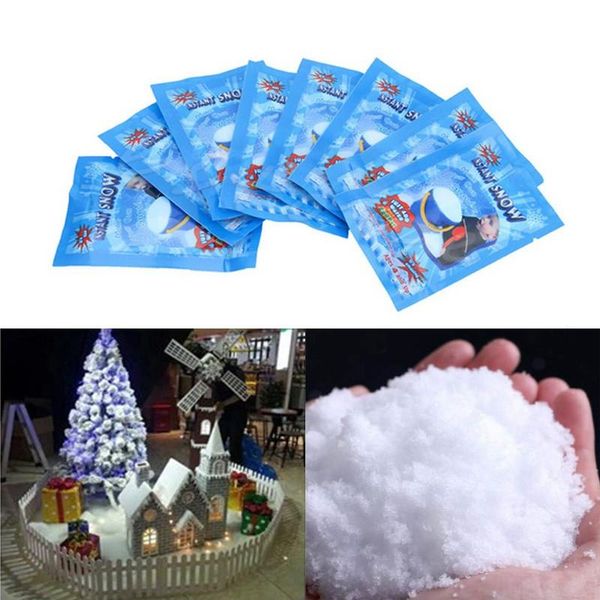 Copos de nieve artificiales Fake Magic Instant Snow Festival Fiesta Decoraciones para Navidad Boda Artificial Snow Night DIY