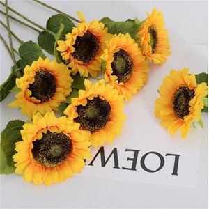 Tournesol artificiel Style latin européen unique tournesol Simulation fleur décoration de la maison pastorale soleil Bouquet GC1645