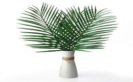Palme tropical artificiel feuilles fausses plantes fausses grandes feuilles de palmier verte verte pour les fleurs arrangement de mariage de la fête de mariage de 7680501