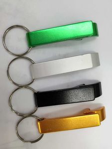 Artigifts Keyring sleutelhanger openers blanco metalen sleutelketens aluminium bier wijn fles opener advertentie cadeau kan afdrukken logo kleur is willekeurig