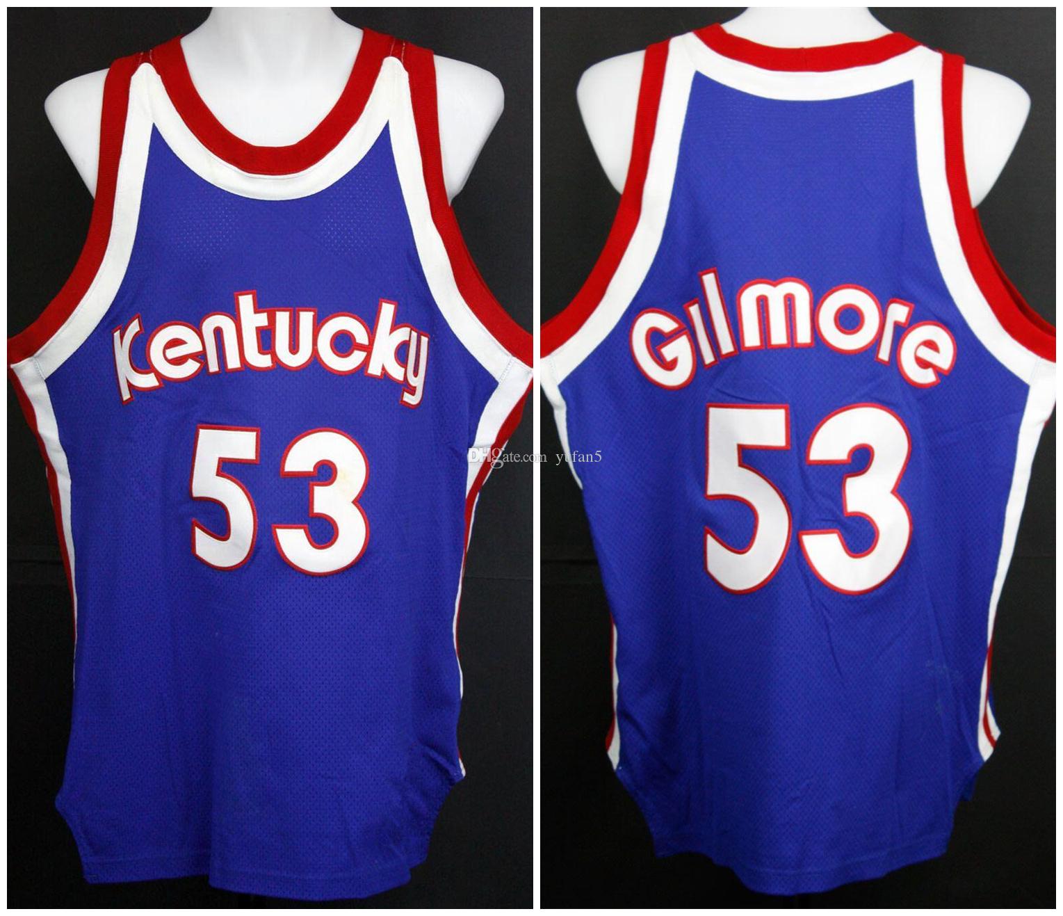 Artis Gilmore #53 Colonels Kentucky RETRO JERSEY 1974-75 Retro Basketbal Jersey Mens Gestikt Custom Nummer Naam Jerseys
