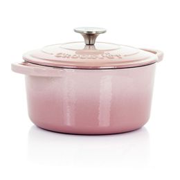 Artisan 2-delige 3 Quarts geëmailleerde gietijzeren Dutch Oven in Blush Pink