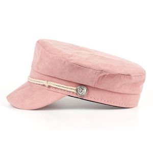 Kunstenaar Suede vrouwen baret hoed voor vrouwen cap mode baretten roze kleuren casual dame caps vrouwelijke hoeden
