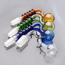 14 mm gekleurde mannelijke glazen olie -pijppijp Hookah Bubbler Tube Oil Rigs Water Bong Pijpen Accessoire voor roken