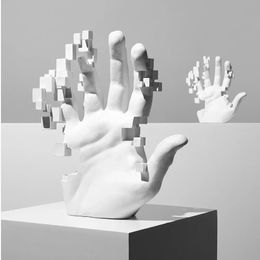 Estatua artística de manos abstractas accesorios de decoración del hogar escultura de arte figurita nórdica nórdica minimalismo moderno sala de estantería mesa 240409