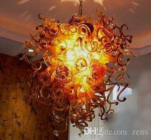 Lampes artistiques éclairage en verre fantaisie lustre en verre soufflé antique longue chaîne décorative LED lustre en verre soufflé suspendu