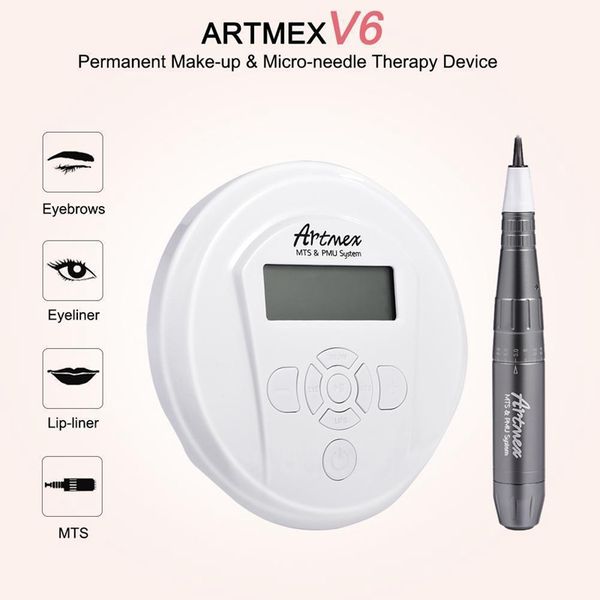 Artmex V6 Máquina de maquillaje semipermanente profesional Kits de tatuaje Sistema MTS PMU Derma Pen Ceja labio Dr pen