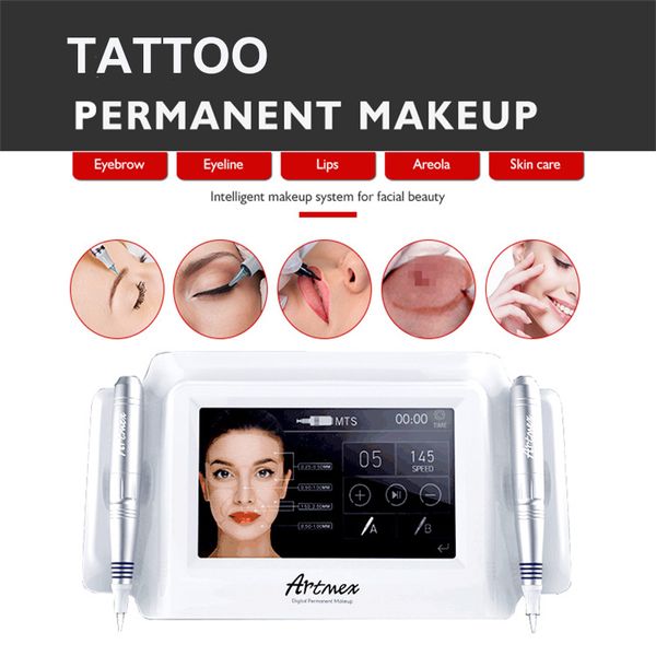 Artmex V8 Beauty Microneedle Roller Microneedling Pen MTS PMU Digital Tattoo Máquina de maquillaje permanente profesional para cejas con pantalla táctil de 7 pulgadas