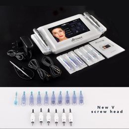 Artmex V8 Machine de maquillage permanente avec deux tatouages Dermapen Pen Salon Spa Eye Brow Lip Liner Mts Pmu Micro Needle System Soins de la peau Rajeunissement488