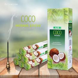 Artracyse 20 bâtons Inde noix de coco encens en bois de santal dans la chambre à coucher toilettes toilettes agar bois aromathérapie de ligne tibétaine