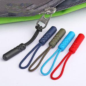 Arts and Crafts 10pcs / set 10 Color Cremalleras Tirador Extremo Ajuste Cuerda Etiqueta Reemplazo Clip Hebilla rota Fijador Maleta Tienda Mochila Cremallera Cordón