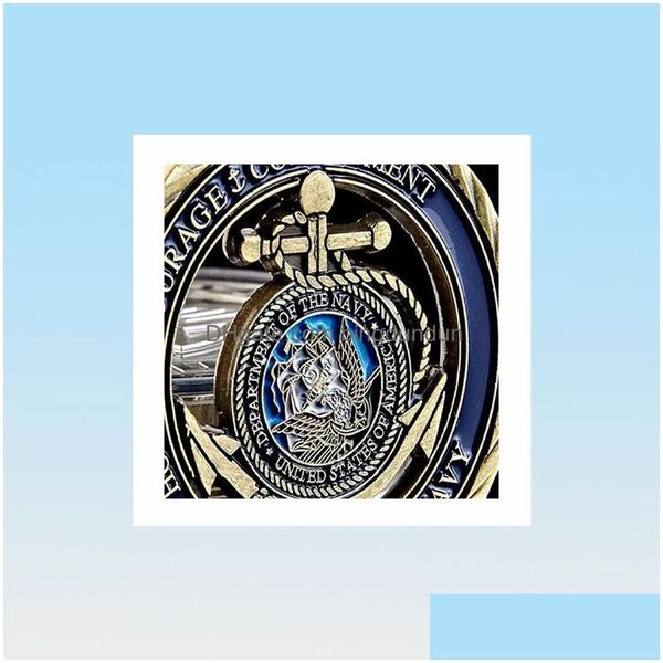 Arts et artisanat 10pcslotarts us navy valeurs noyau usn défi Coin Naval Collectible Sailor5731626 Drop livraison des cadeaux de jardin DHH5D