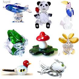 Arts et artisanat 12 types cadeau de Noël chanceux cristal verre figurines d'animaux artisanat cristal vif presse-papier maison table aquarium décor enfant amour YQ240119