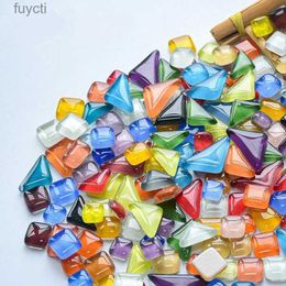 Arts et artisanat 200 g de fragments de verre carreaux de mosaïque de forme irrégulière matériaux de fabrication bricolage carreaux de mosaïque en flocons de verre multicolores en option YQ240119