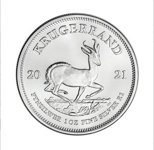 Arts and Crafts 2021 Moneda conmemorativa Kruger de Sudáfrica Moneda de oro y plata Moneda conmemorativa extranjera Medalla conmemorativa chapada en plata