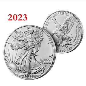 Arts et artisanat 2023 pièce de monnaie du commerce extérieur aigle pièce commémorative de la Statue de la liberté pièce commémorative de l'océan aigle