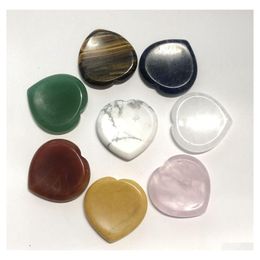 Kunst en ambachten 40x7mm hart zorgen stenen duim edelsteen natuurlijke genezing kristallen therapie reiki behandeling spirituele mineralen mas palm dhbhi