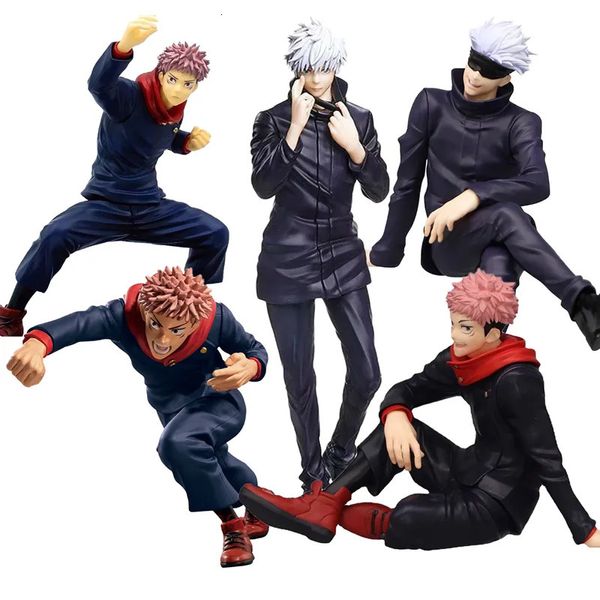 Arts et artisanat 5 styles Jujutsu Kaisen Figure Itadori Yuji Figurine Gojo Satoru Figurine PVC Collection modèle jouets Anime cadeaux pour garçons 231017