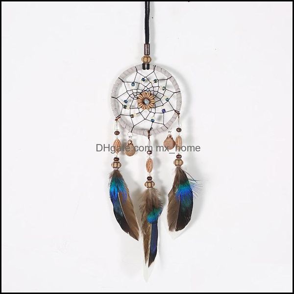 Arts et artisanat 8 modèles Vintage fait à la main Dreamcatcher Net avec plume pendentif voiture suspendu décoration de la maison ornement Art artisanat Gi Dhmda