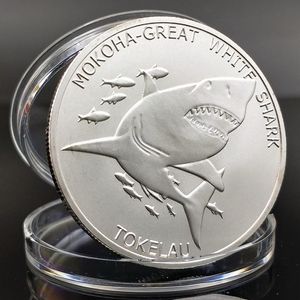 Pièce d'art et d'artisanat Pièce d'animal Pièce de monnaie de requin Pièce commémorative