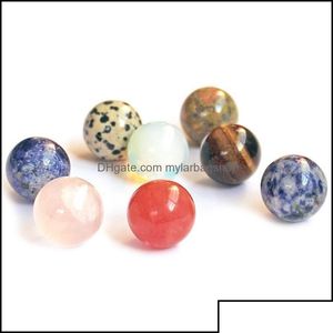 Artes y Oficios Artes y Oficios 3Cm Mtivariety Bola de Cristal Natural Esfera de Cuarzo Chakra Curación Reiki Piedra Familia Decorada Gota D Dhxwl