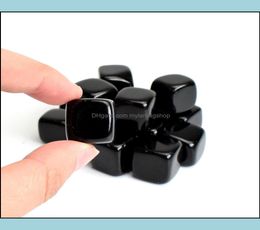 Arts et artisanat Cadeaux d'arts jardin de maison Bk 100g pour un ensemble naturel tumding noir obsidien sculpté cube cristal reiki guérison semipr9591316