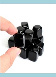 Arts et artisanat Cadeaux d'arts jardin de maison Bk 100g pour un ensemble naturel tumding noir obsidien sculpté cube cristal reiki guérison semipr4898780
