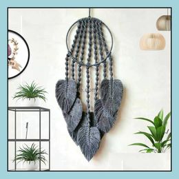 Arts et artisanat Arts cadeaux maison jardin capteur de rêves pour décoration murale fait à la main Boho Chic Dreamcatcher Kit chambre décorations suspendues Paf11