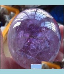 Kunst- en ambachten kunst geschenken Home Garden Natural Amethyst Quartz Stone Sphere Crystal Fluorite Ball Healing Gemstone 18mm20mm Gift 2604926