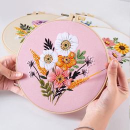 Kunst en Ambacht Vlinder Bloemen Borduurpakket Schilderijen Decor DIY Kruissteek Materialen Pakket Halffabrikaten Naaibenodigdheden