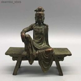 Arts et artisanat chinois Sculpture de bronze élaborée Ood Luck Uanyin Bouddha Metal Arat à la maison Décoration GRATUITE