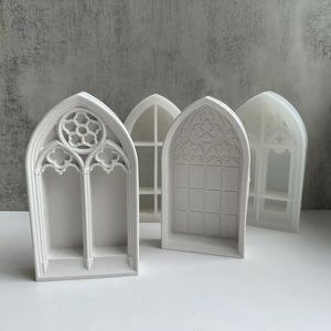 Arts and Crafts Church Window Crystal Epoxyhars Schimmel Kast Opbergdoos Siliconen Mal Sieraden Display Houder Lade Schotel DIY Casting Tool 230625