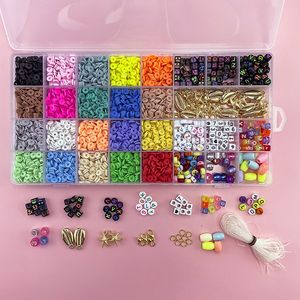 Kit de perles d'argile d'art et d'artisanat 20 couleurs 3200 pièces boîte de fabrication de bracelets de perles d'argile douce ensemble de bricolage cadeau pour garçons filles enfants artisanat d'art 230923