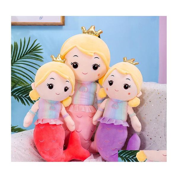 Arts Et Artisanat Creative Belle Sirène En Peluche Animaux Slee Oreiller Poupée Jouet Action Figure Grande Fille En Gros Drop Delivery Accueil Gard Dh2Lh