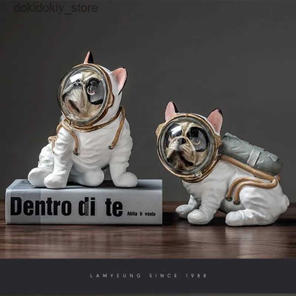 Arts et artisanat Creative Resin Astronaut Space Do Livin Room Decoration Ornement Ornement Animal Sculpture Nordic Home Decor Childrens IFTSL2447