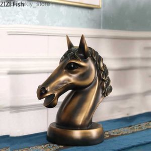 Arts et artisanat Créativité Head Animal State Horse Head Simulation Femelle Femelle Animal Fournishins Modern Home Decoration Accessoriesl2447