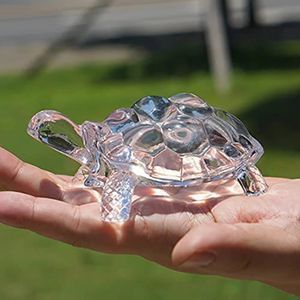 Arts et artisanat Figurine de tortue en cristal Statue de tortue miniature Ornement porte-bonheur chinois pour accessoires de décoration de bureau à domicile Feng Shui 231017