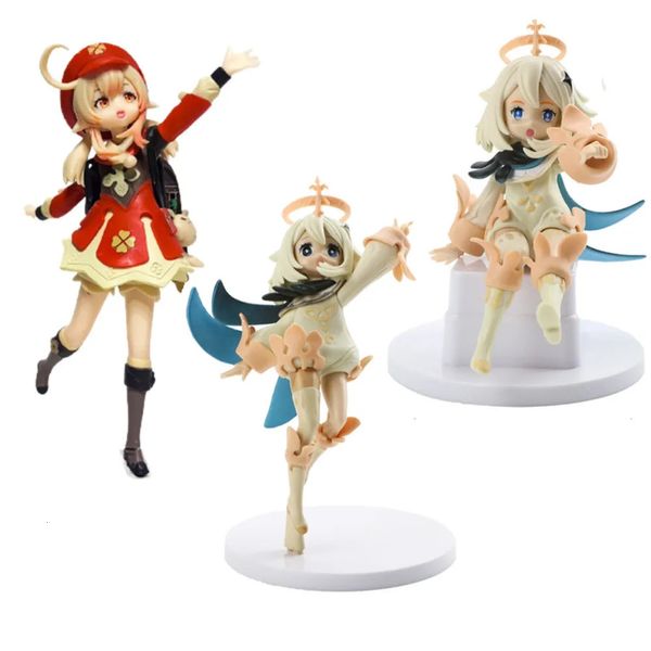 Arts et artisanat Genshin Impact Paimon figurines d'anime jouets en PVC Klee Venti Action Figma Collection modèle poupée Figma jolie fille Brinquedos Figurine 231017