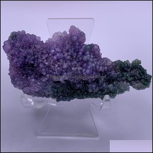 Regalos de artes y manualidades Jardín de casas Pequeño uva natural Agata Stone Crystal Healing Mineral Muestra Gemstone Drop entrega