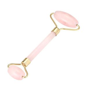 Kunst en ambachten Highquality Natural Pink Quartz Roller Masr Facial Beauty Mas Tool Face Thin Jade Facelift 50 PCS Drop Delivery Home Dh0ug