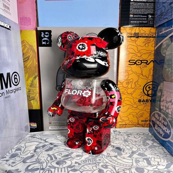 Kunst und Handwerk Heißverkaufte Spiele 400 % 28 cm die Abs Roses Bärenfiguren Spielzeug für Sammler Bearbrick Modell Dekoration SpielzeugOJRL