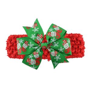 Arts et artisanat dentelle arcs fleur bande de cheveux pour les filles de Noël bébé bandeaux infantile élastique Cloget bandeau né chapeaux enfant Birt Dhmxd