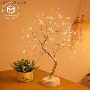 Artes y manualidades LED niht liht mini árbol de navidad alambre de cobre lámpara de arland para niños decoración de dormitorio en el hogar decoración de hadas de hadas de vacaciones lihtin l49