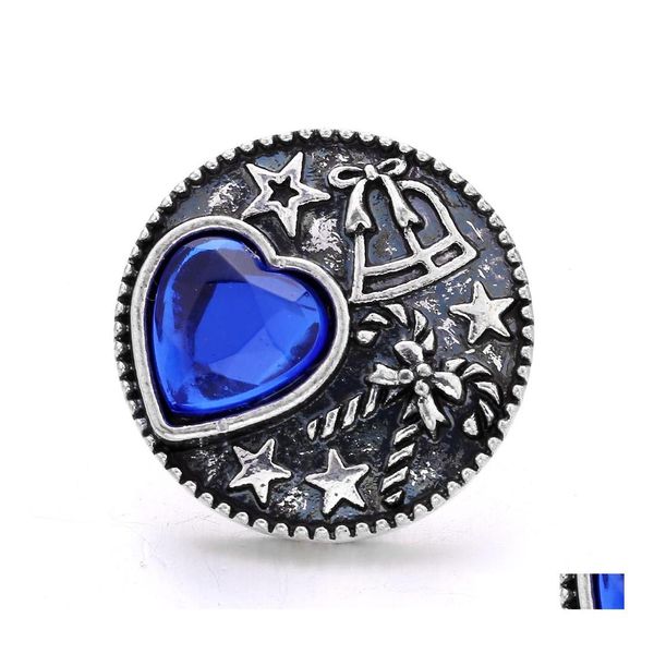 Arts et artisanat Metal Heart Snap Bouton fermot des joelry Fermées de bijoux 18 mm