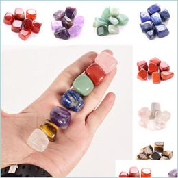 Artes y manualidades Piedra de chakra de cristal natural 7 piezas Set Piedras Palma Reiki Cristales curativos Piedras preciosas Decoración del hogar Accesorios Gota Dhbsv