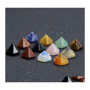 Kunst en ambachten natuurlijke kristallen stenen piramide gezicht sieraden acc mineraal standbeeld ornament huizen decoratie drop levering tuin dhjhp